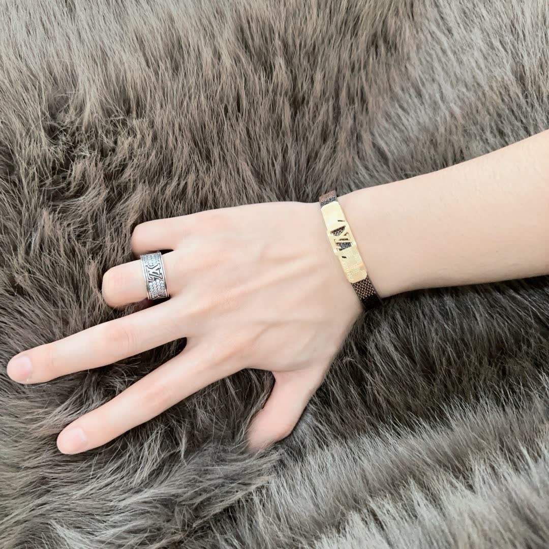 Louis Vuitton Monogram Leather Bracelet